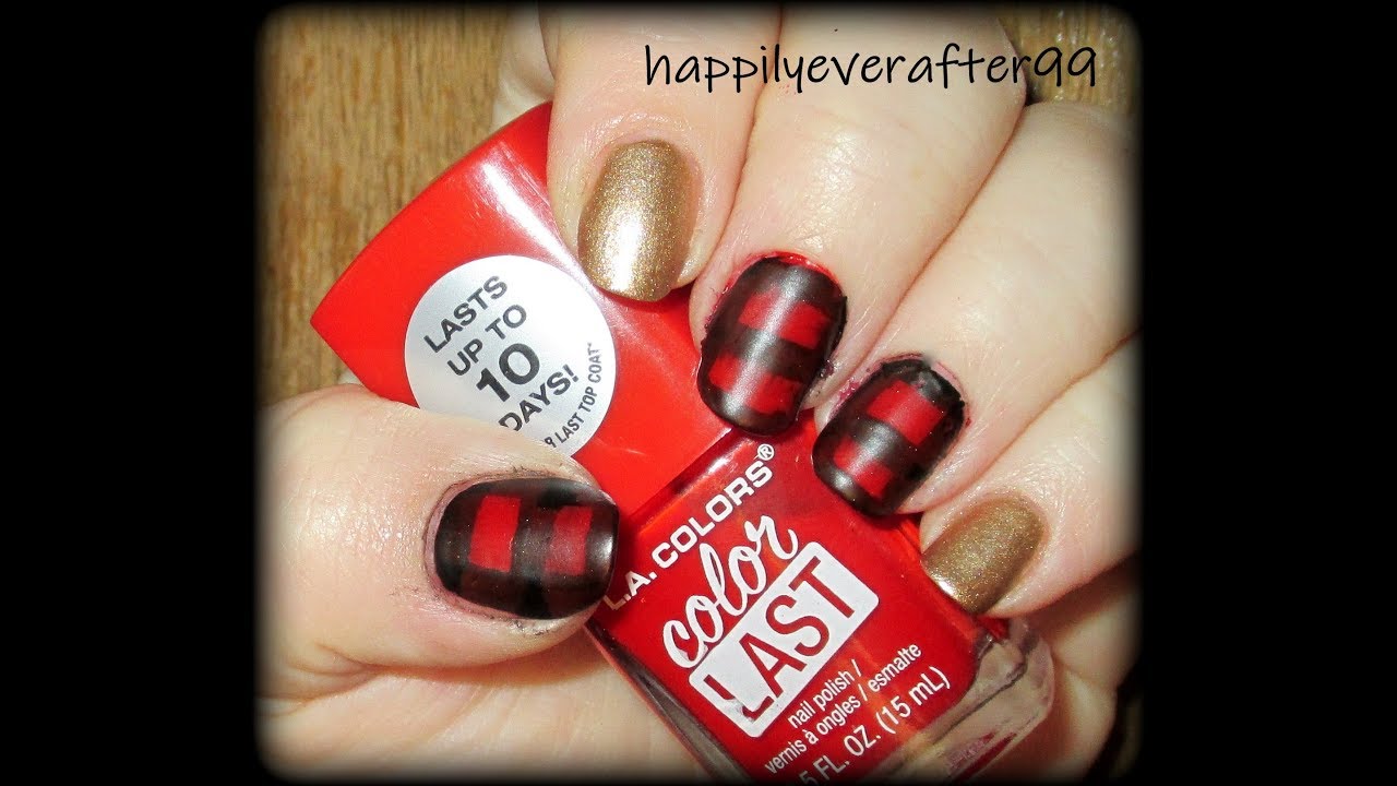 2. DIY Buffalo Plaid Nail Art Tutorial - wide 8