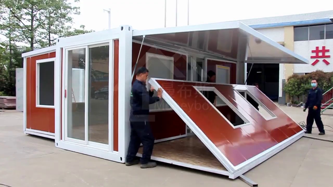 Expandable container house of two bedrooms YouTube