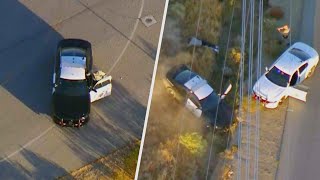 Suspect Steals Cop Car in Insane Police Chase