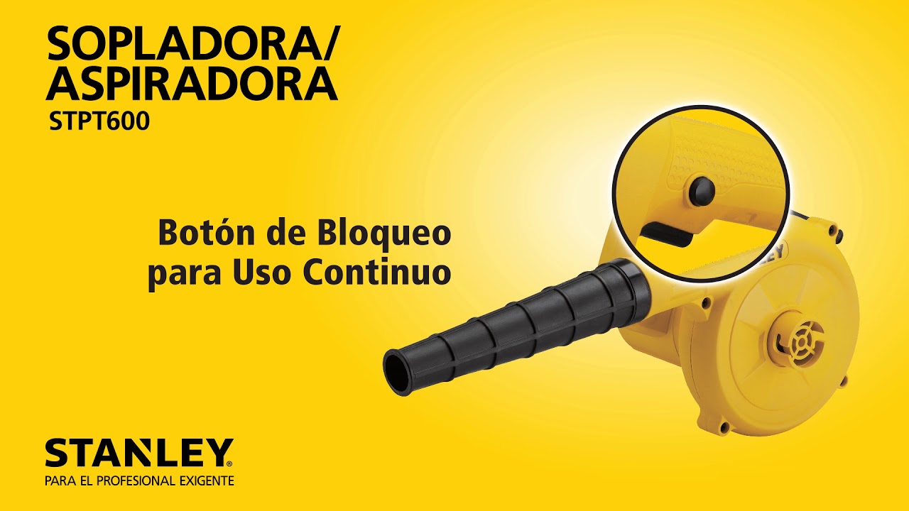 Soplador/Aspirador de 600W STANLEY - STPT600 - YouTube