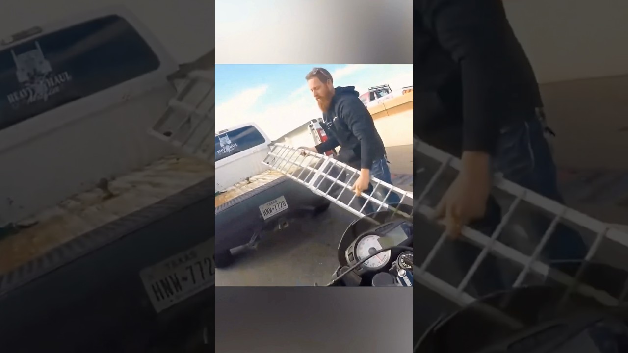 Bike Crashes And Gets Towed In Under 1 Minute! 😨 Credit: @brian636