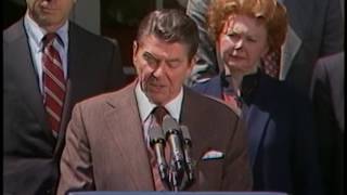 President Reagan at the Signing Ceremony for Executive Order 12360 on April 23, 1982
