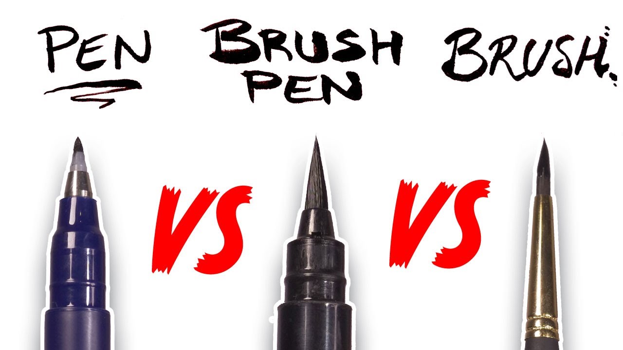 Eigenaardig Inhalen Afkeer PEN vs. BRUSHPEN vs. BRUSH - Fight to the Death!! - YouTube