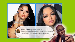 Chrisean rock and Jaidyn Alexis twitter beef explained | sometimes men pick the weaker woman