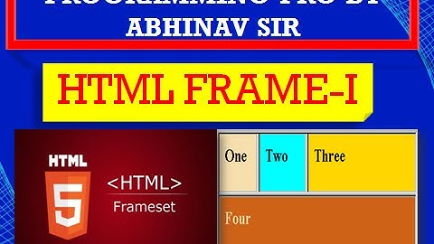 M2-R5 Web Designing & Publishing | WDP-HTML-FFRAME-I | programmingpro | Programming Pro