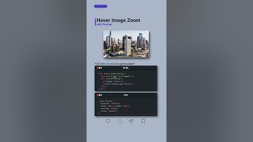 Easy HTML CSS Hover Zoom with Overlay Tutorial #Shorts #coding #html #css