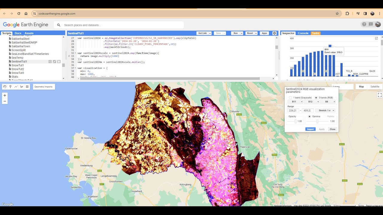 Google Earth Engine Tut 84 - Working with Sentinel Images in Earth ...