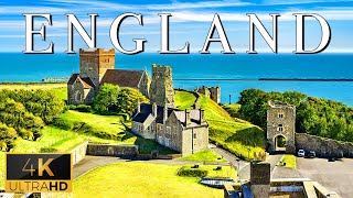 FLYING OVER ENGLAND (4K UHD)  Calming Music With Stunning Natural Landscape Videos (Ultra HD)