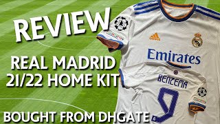 Real Madrid #9 Benzema 2021/2022 Home Kit Replica Shirt Review | Ordered from DHGate