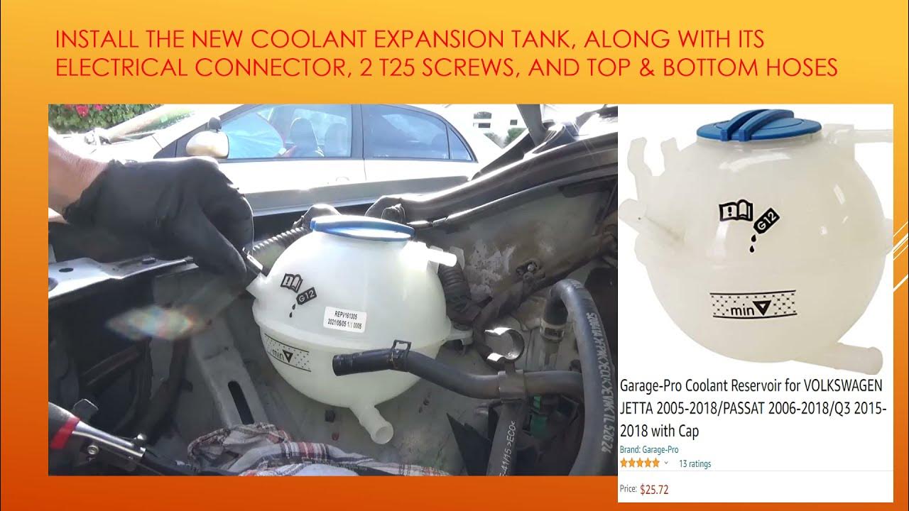 2016 VW Tiguan Coolant Expansion Tank Replacement - YouTube