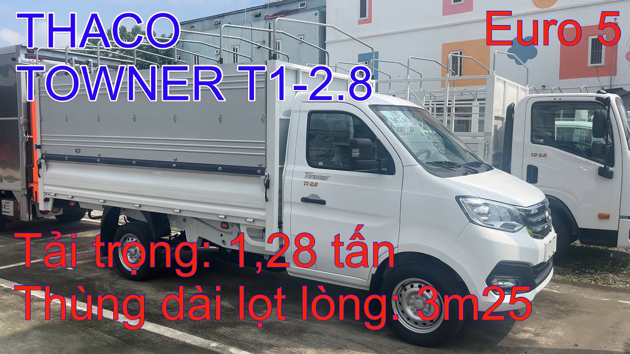 Tư Vấn Báo Giá Xe Tải THACO TOWNER T1-2.8 Thùng Mui Bạt 3m25 Tải Trọng 1,28 Tấn Màu Trắng