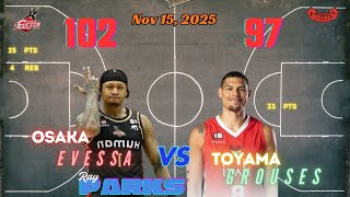 Ray Parks vs  Toyama Grouses Nov  15, 2025