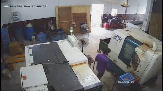 LIVE CNC MACHINE ACCIDENT #short