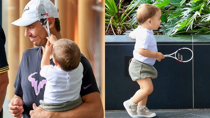 Nadal Gives His Baby Boy a Tennis Racquet in Australia - Like Father, like  Son! - YouTube