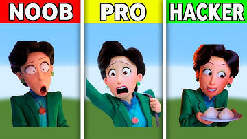 Turning Red - Ming Lee NOOB vs PRO vs HACKER Minecraft Pixar Pixel Art. How to Draw?