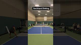 To play left side you need to be able to dink with your backhand! #pickleball #pickleballhighlights