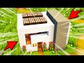 Simple modern house in minecraft timelapse