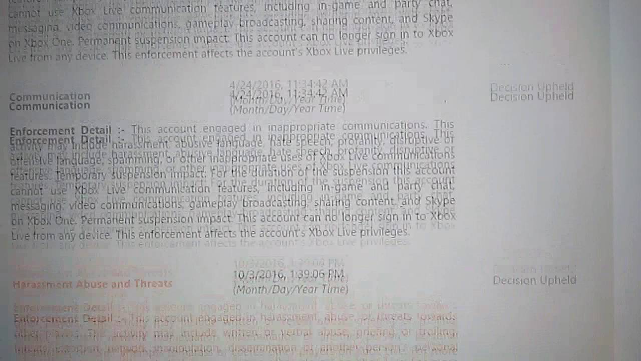 Xbox live banned until 12/31/9999 for no reason. YouTube
