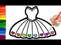 DESSINER UNE ROBE FACILEMENT/How to Draw a Dress Simple For Children - Vidéo éducative