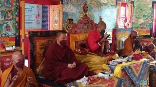 HH doing Lhapsang puja at top of the world monastery in Tengboche | DJKR | Dilgo Khyentse Yangsi