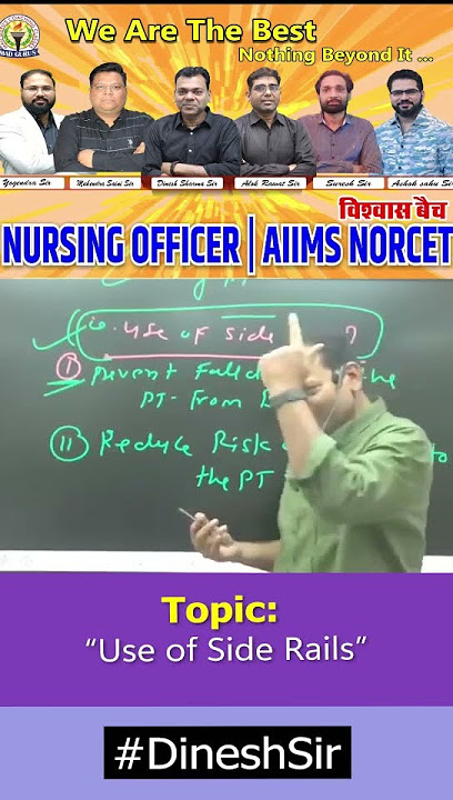'Use of Side Rails' #DineshSharmaSir #FON #fundamentalsofnursing #FundamentalWaleSir