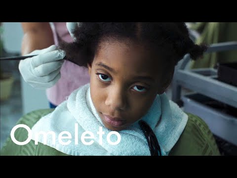 A teased Black girl gets her hair straightened for the first time. | Mahalia Mel