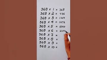 Write the Table of 368 in 18 second only..#maths #mathshack #mathematicks ‎@study_care0 