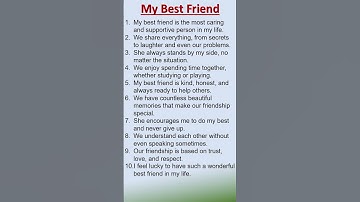 10 lines on "My Best Friend" Essay in English #essay #english #essaywriting #shorts #class 1-5