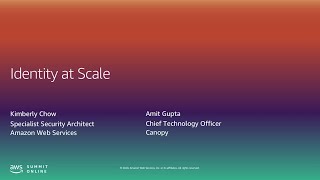AWS Summit Online ASEAN 2020 | IAM: Best Practices for Managing Identity With AWS