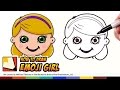How to Draw Girl Emoji For Beginners Step by Step Art for Kids | BP