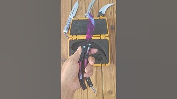 CSGO 1:1 Skin Model Unboxing: Karambit & Butterfly Knife #csgo #unboxing #csgoskin #outdoors