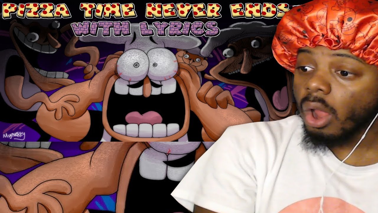 RECD Pizza Time Never Ends WITH LYRICS REACTION - Fake Peppino Pizza Tower Cover