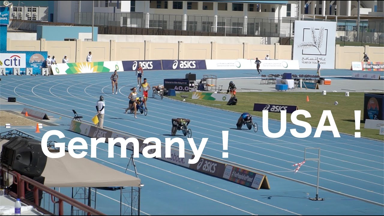 パラ陸上 世界選手権 ドバイ 2019 ユニバーサルリレー 4 100m 予選3組