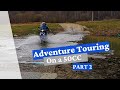 Adventure touring on a 50cc! Things get wet and snowy.