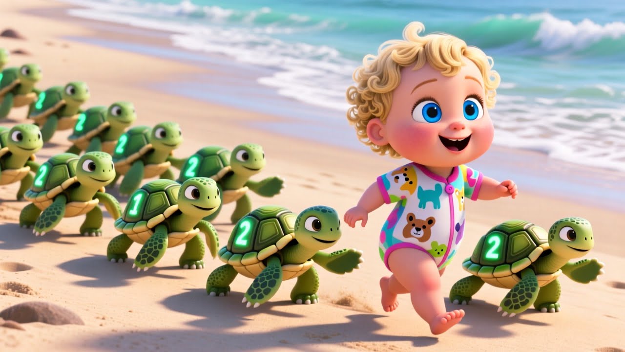 Baby’s Happy Turtle March 🐢🎶 | Fun Kids Adventure & Learning Video for Toddlers 🌈
