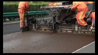 Microsurfacing paver give you a new surface on highway
