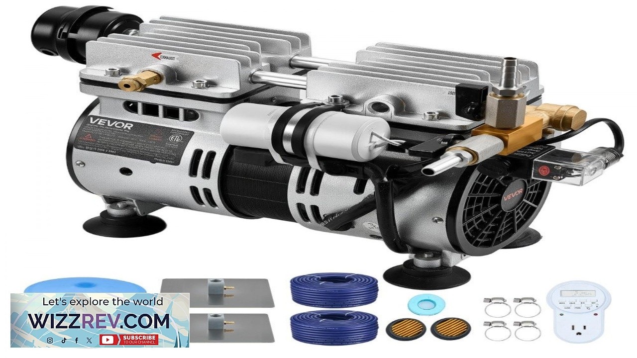 VEVOR Pond Aerators 5.2CFM Aeration System for Lakes up to 3 Acres