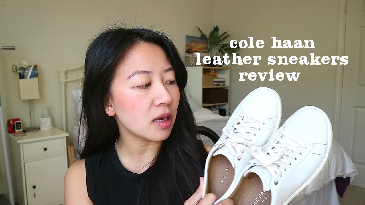Cole haan white leather sneakers review / 2021 - YouTube