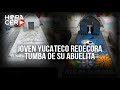 Joven yucateco redecora tumba de su abuelita