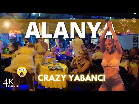 【4K🇹🇷】Alanya 2023 Gece Hayatı Barlar Sokağı