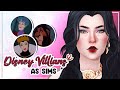 Creating Disney Villains as Sims! 😈 | Sims 4 Create-a-Sim Challenge