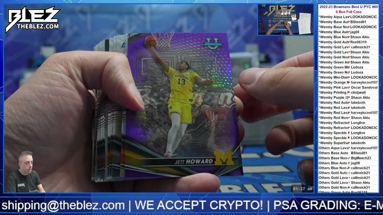 2022 23 Bowmans Best University 8 Box Full Case Breask #60 PICK YOUR COLOR