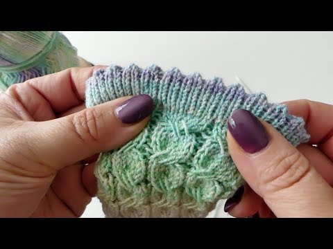 Ein Mäusezähnchen-Bündchen stricken - YouTube