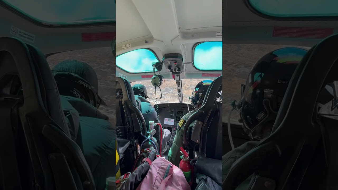 Chartered helicopter ride from Khare to Lukla 