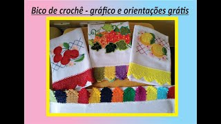 Bico de crochê – Gráfico e orientações grátis