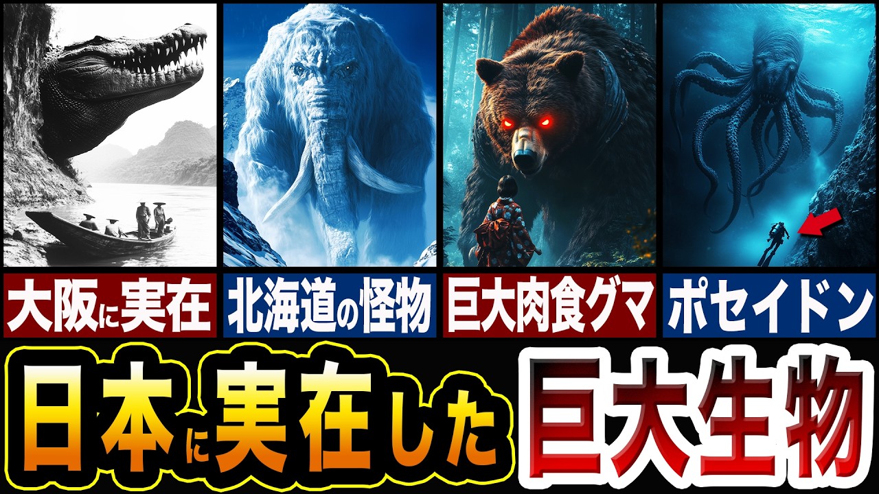 日本に実在した巨大生物が恐ろしすぎる…!!古代の巨大生物5選!!【ゆっくり解説】