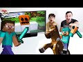 УЧИМСЯ КРАФТИТЬ В MINECRAFT! ПАПА РОБ И ЯРИК В ШКОЛЕ МАЙНКРАФТ! Сборник. 13+