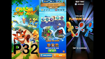 Crash Bandicoot: On the Run! P32 - Sewer or Later - Time Trial - Platinum Relic