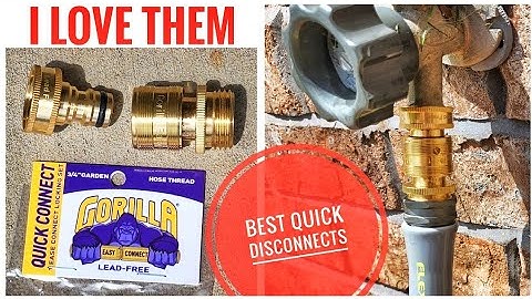 #1 BEST GARDEN HOSE QUICK DISCONNECTS GORILLA Easy Connect  3/4" I LOVE THEM!!!!
