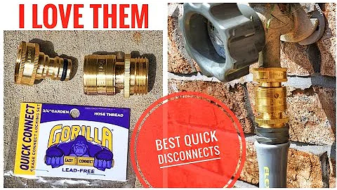 #1 BEST GARDEN HOSE QUICK DISCONNECTS GORILLA Easy Connect  3/4" I LOVE THEM!!!!